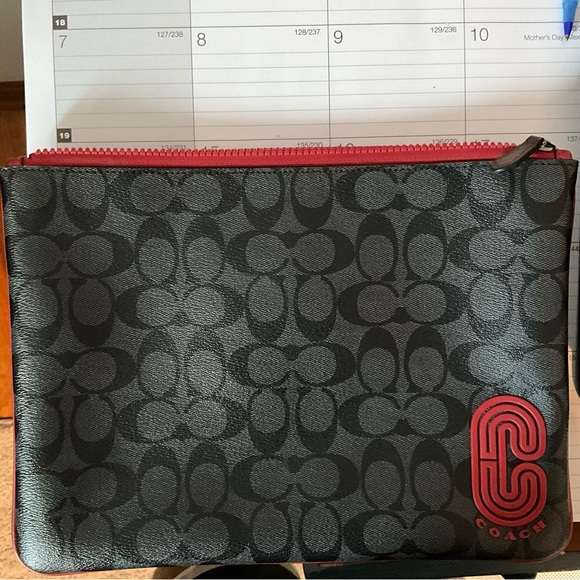 Coach Pouch bag black and red - Picture 3 of 6